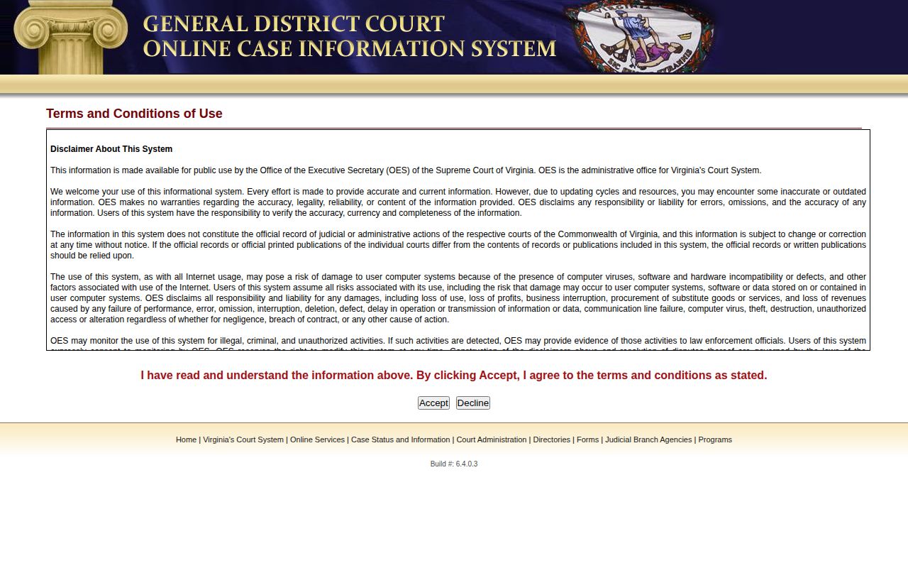 Portsmouth court search for released inmate case records