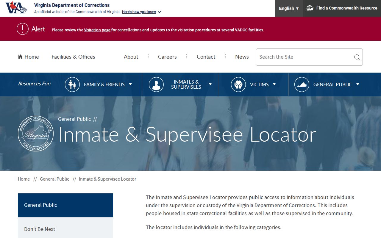 VADOC search for Portsmouth released inmate records